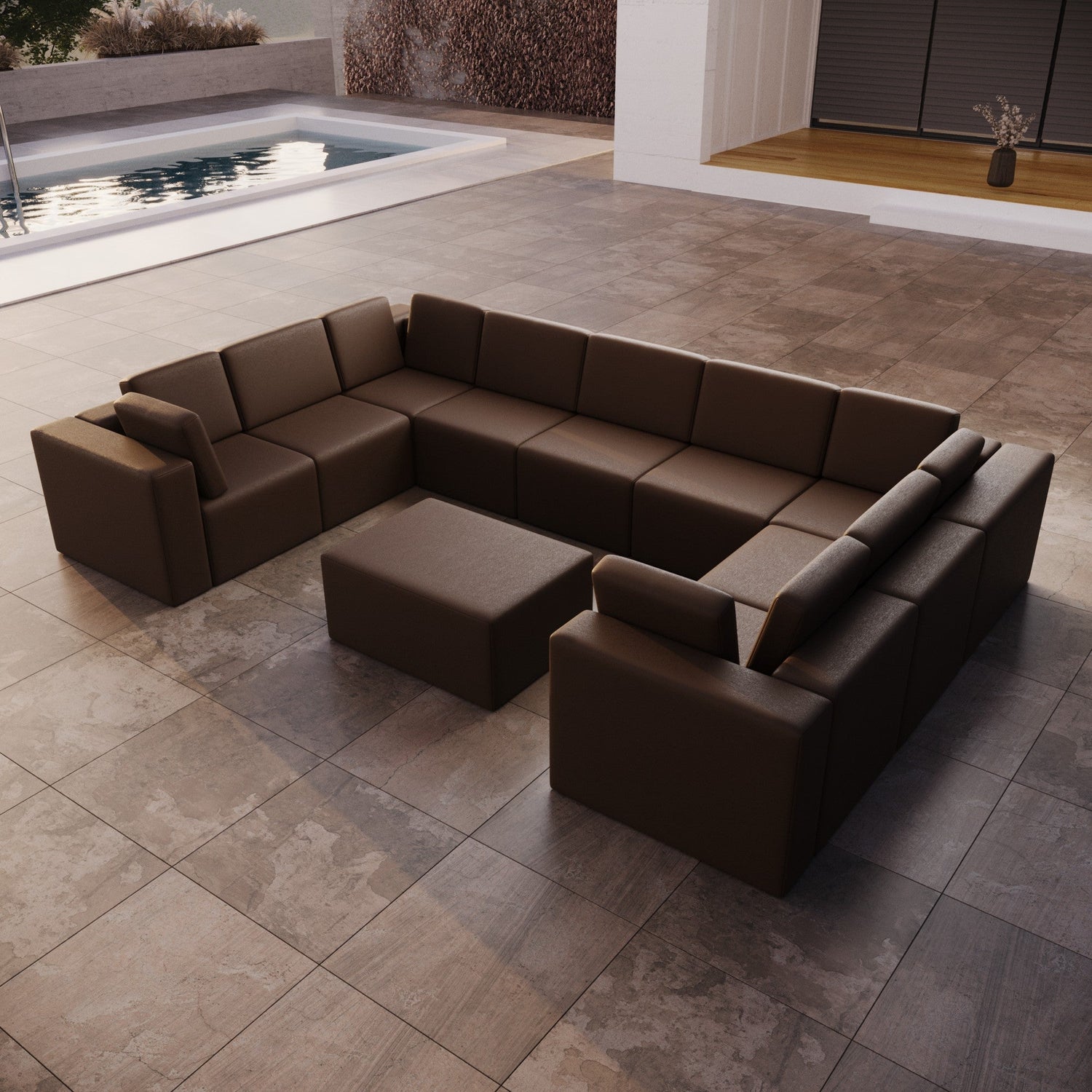 Terrasse gestalten mit einem Gartensofa