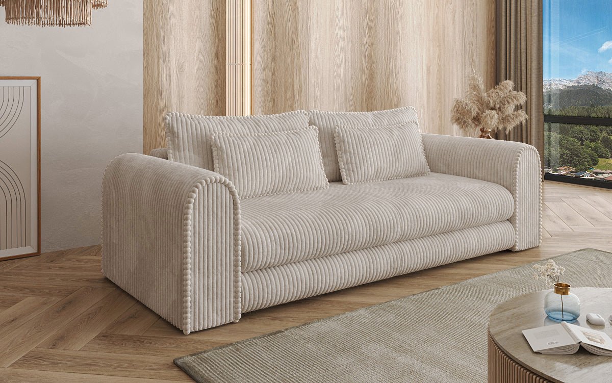 Designer Sofa Lil Buddy 3 Sitzer mit Schlaffunktion und Stauraum in Breitcord