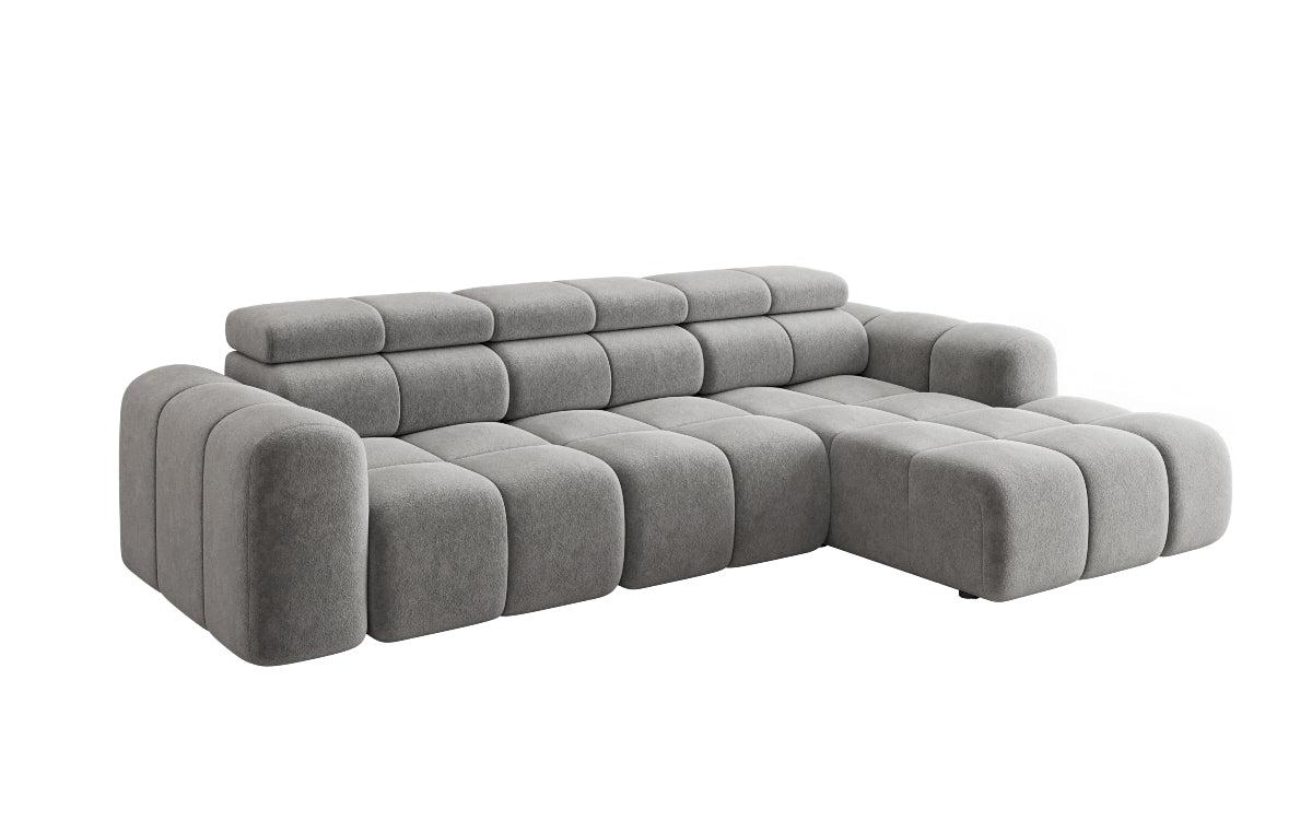 Designer Sofa Mia L mit elektrischer Sitzerweiterung in Chenille
