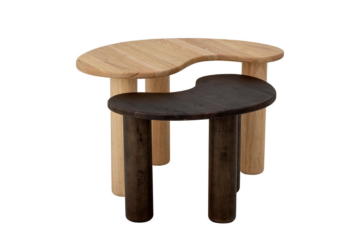 Couchtisch Siena – Organischer Holztisch aus Gummibaumholz