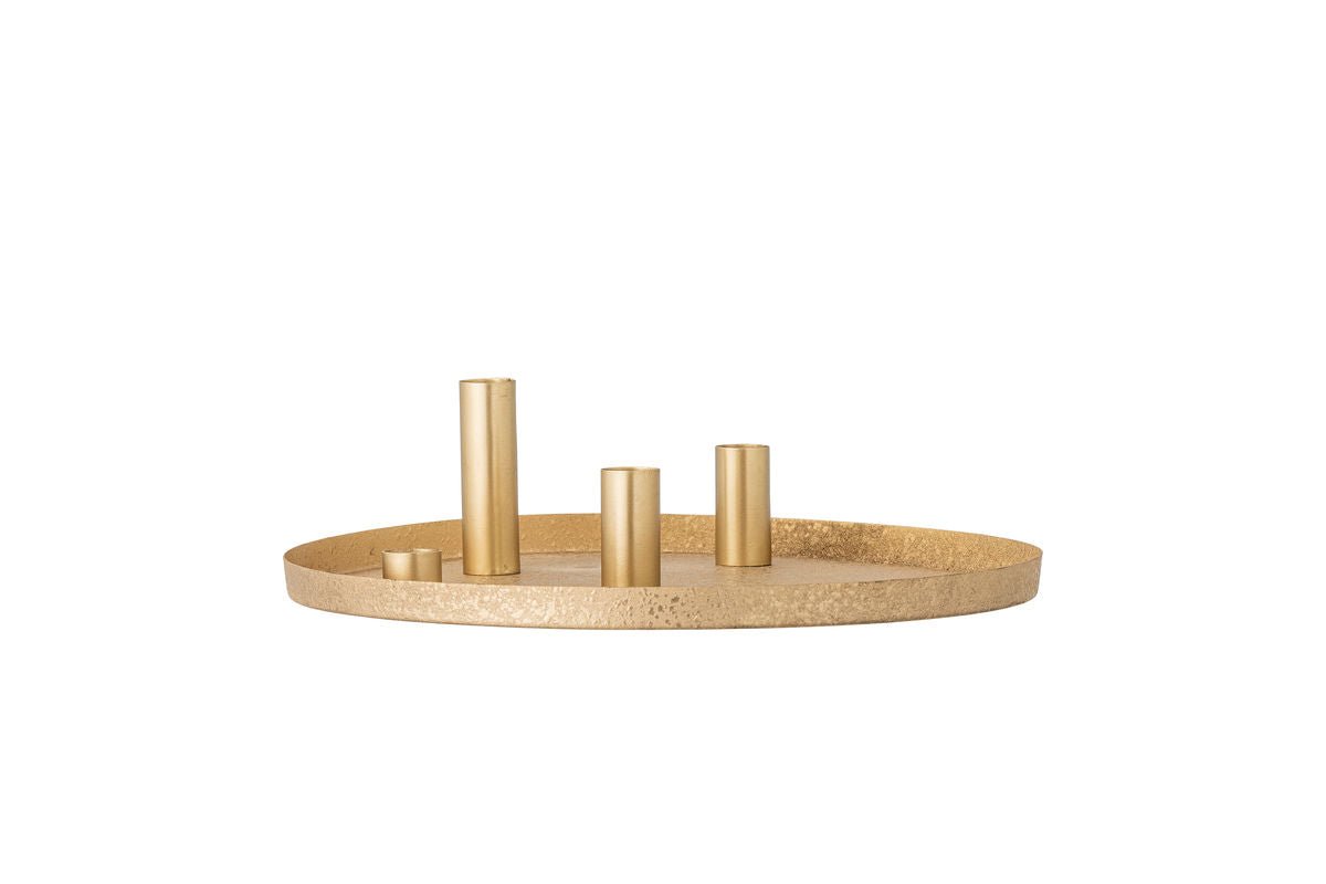 Adventskerzenhalter Virela – Metall in Goldoptik (7-teiliges Set)