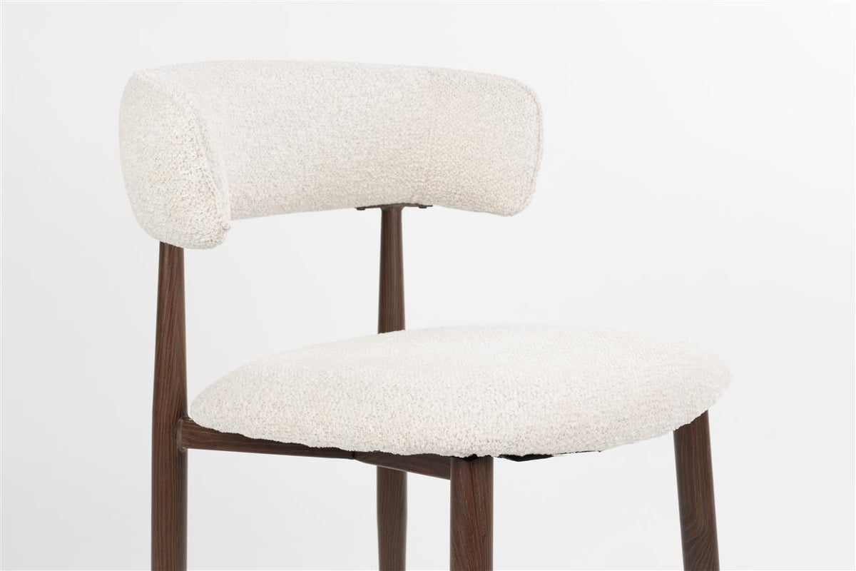 Esszimmerstuhl Stanley 2er-Set – aus Bouclé in Beige
