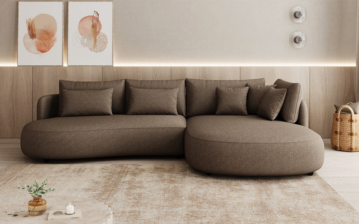 Designer Ecksofa Ando Mini in Strukturstoff