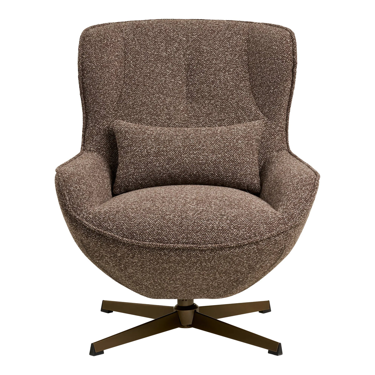 Lounge Sessel Ylvora - Braun mit Rollen