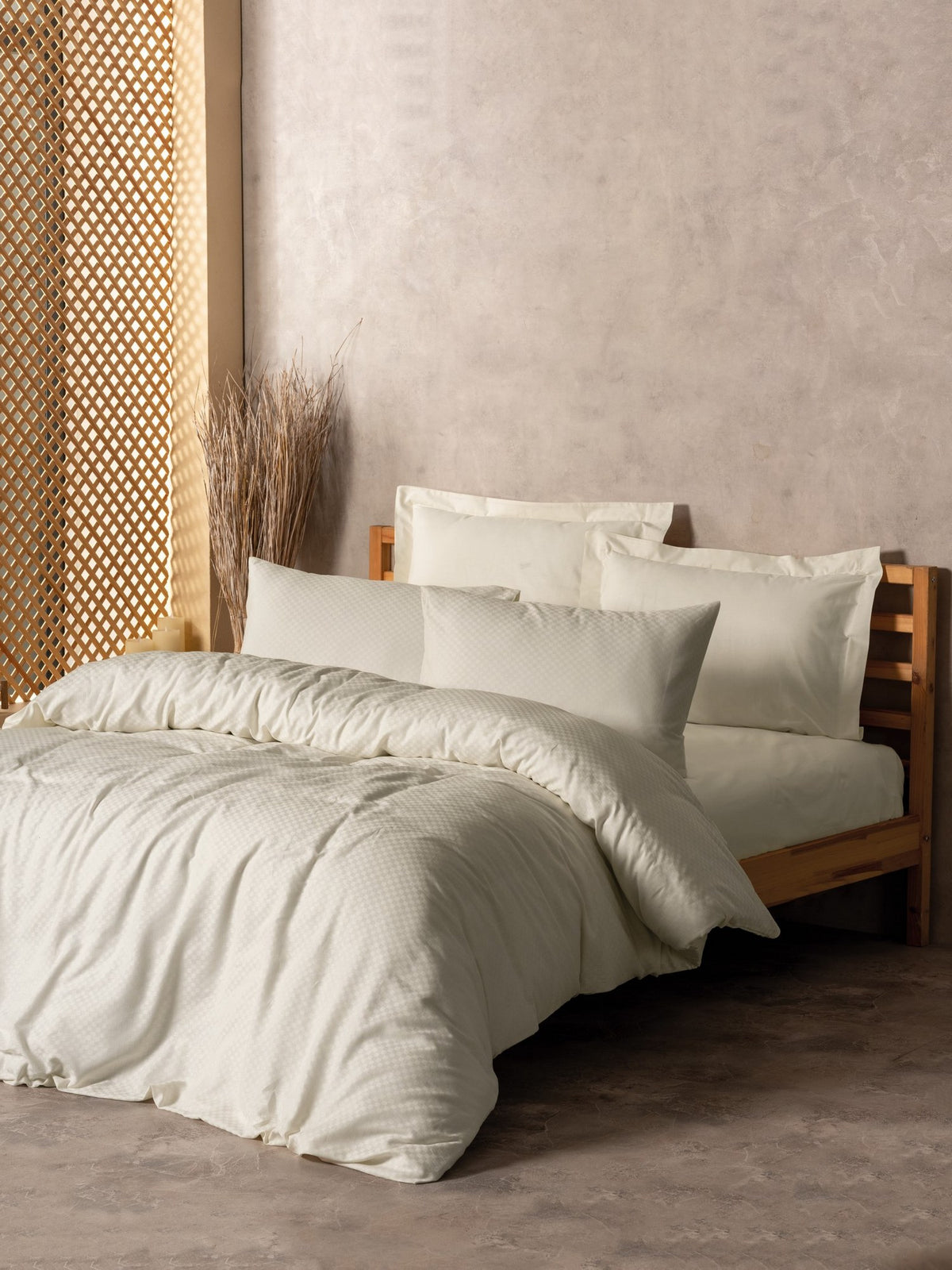 Bettwäsche-Set Beige – 100% Baumwolle Ranforce