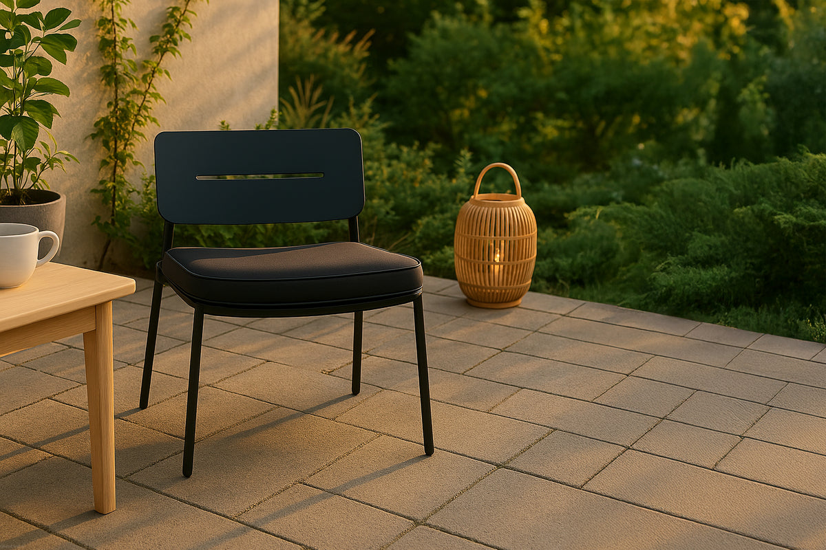 2er Set - Gartenstuhl Laura aus Stahl inklusive Kissen