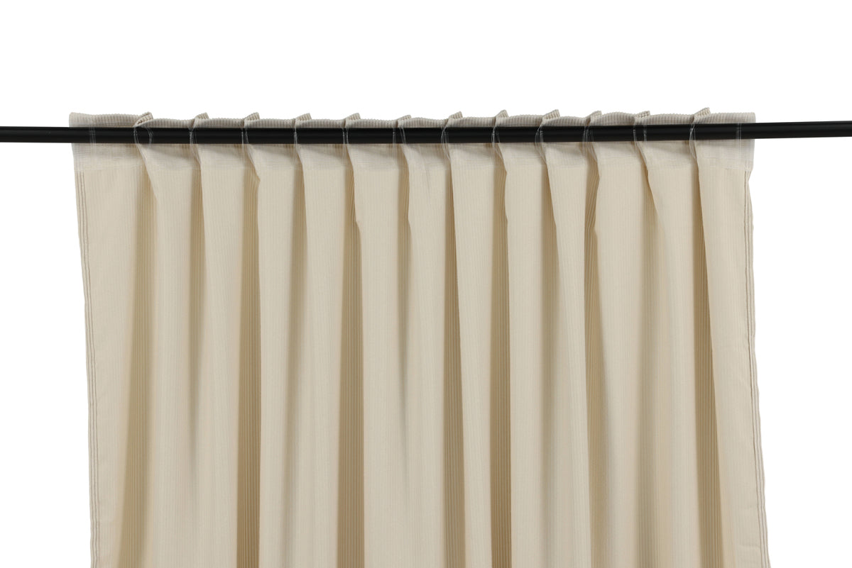 Gardinen-Set Verta – mit Mehrband-System in Beige & Moosgrün