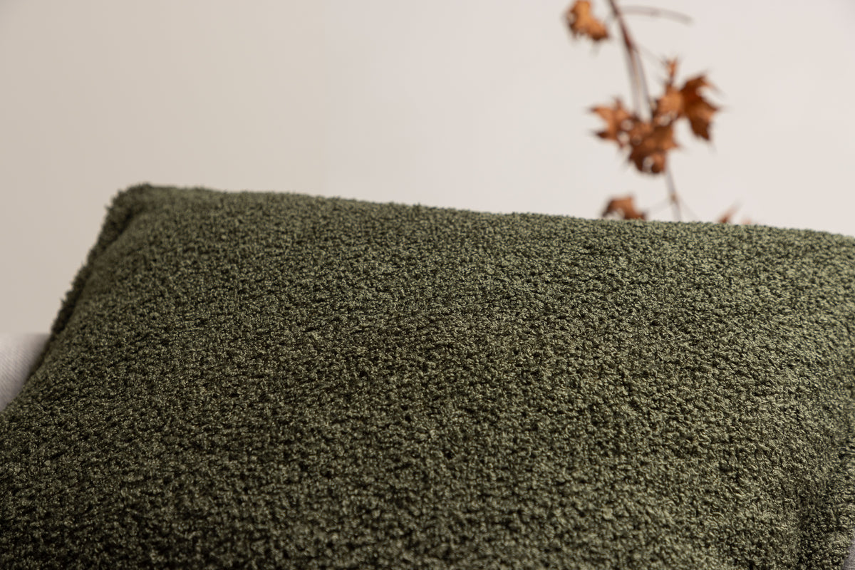 Kissenbezug Nature - 60x60 cm in Beige, Braun und Dunkelgrün