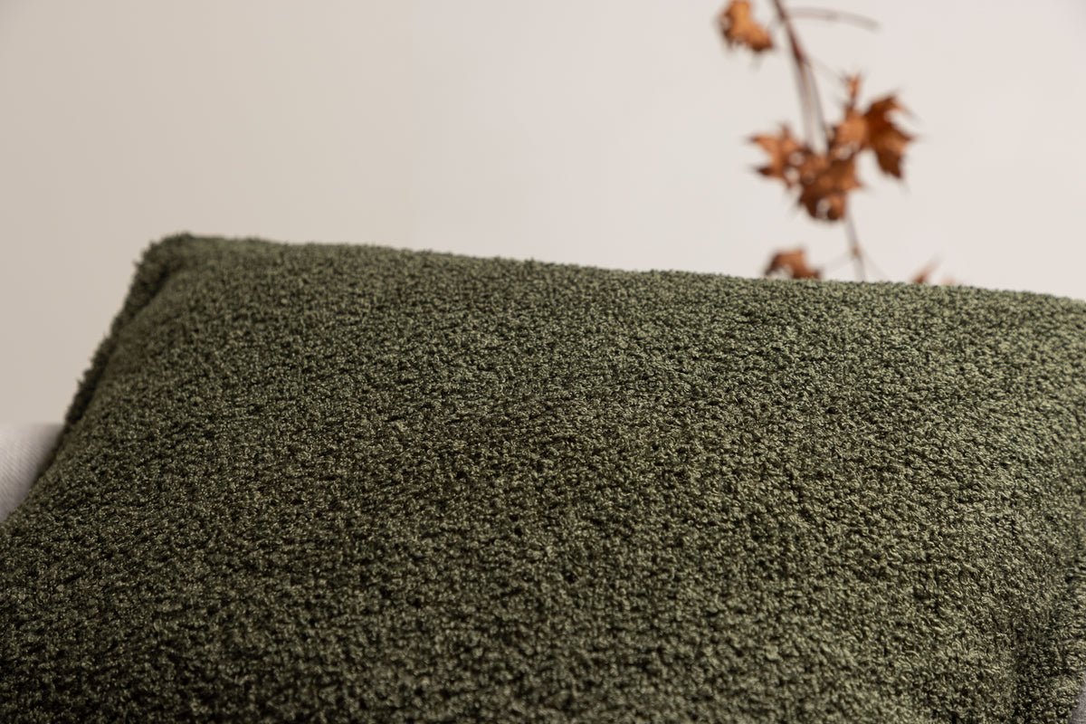 Kissenbezug Nature - 60x60 cm in Beige, Braun und Dunkelgrün