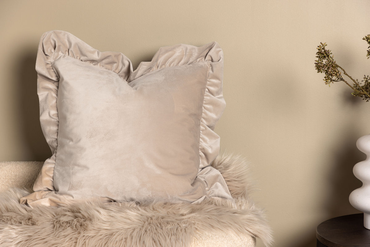 Kissenbezug Essence - 50x50 cm in Beige, Rosa und Weiß