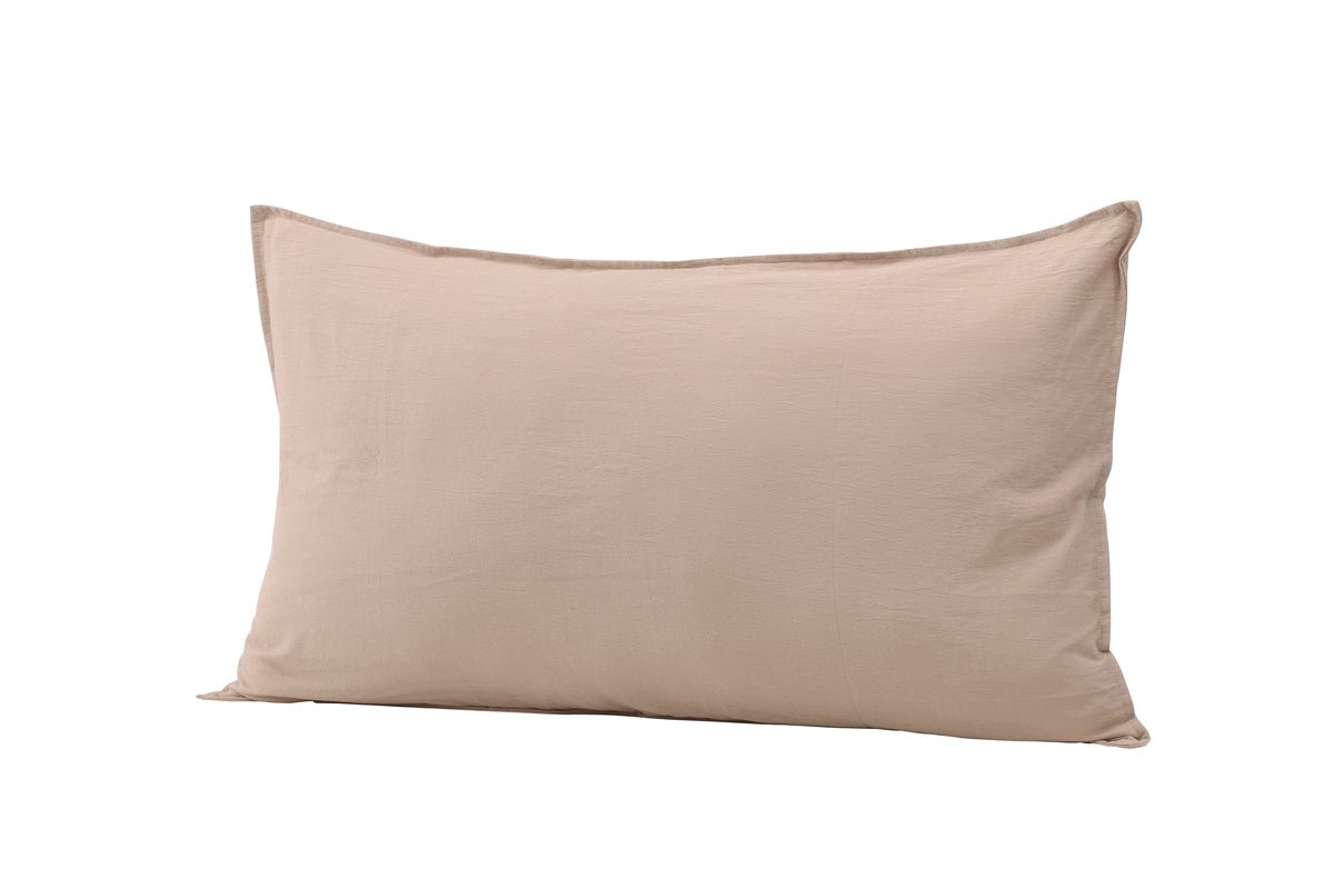 Kissenbezug Hygge - 50x90 cm in Braun, Beige und Weiß aus 100% Baumwolle