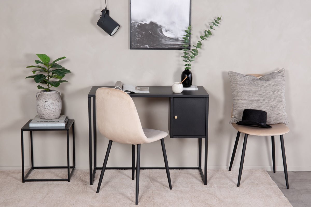 Schreibtisch Maru - modernes Design mit praktisch integriertem Seitenschrank