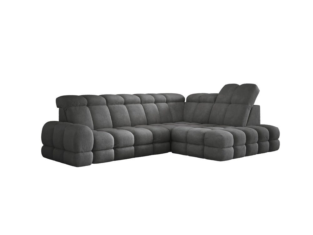 Designer Sofa Lima L mit elektrischer Schlaffunktion in Bouclé