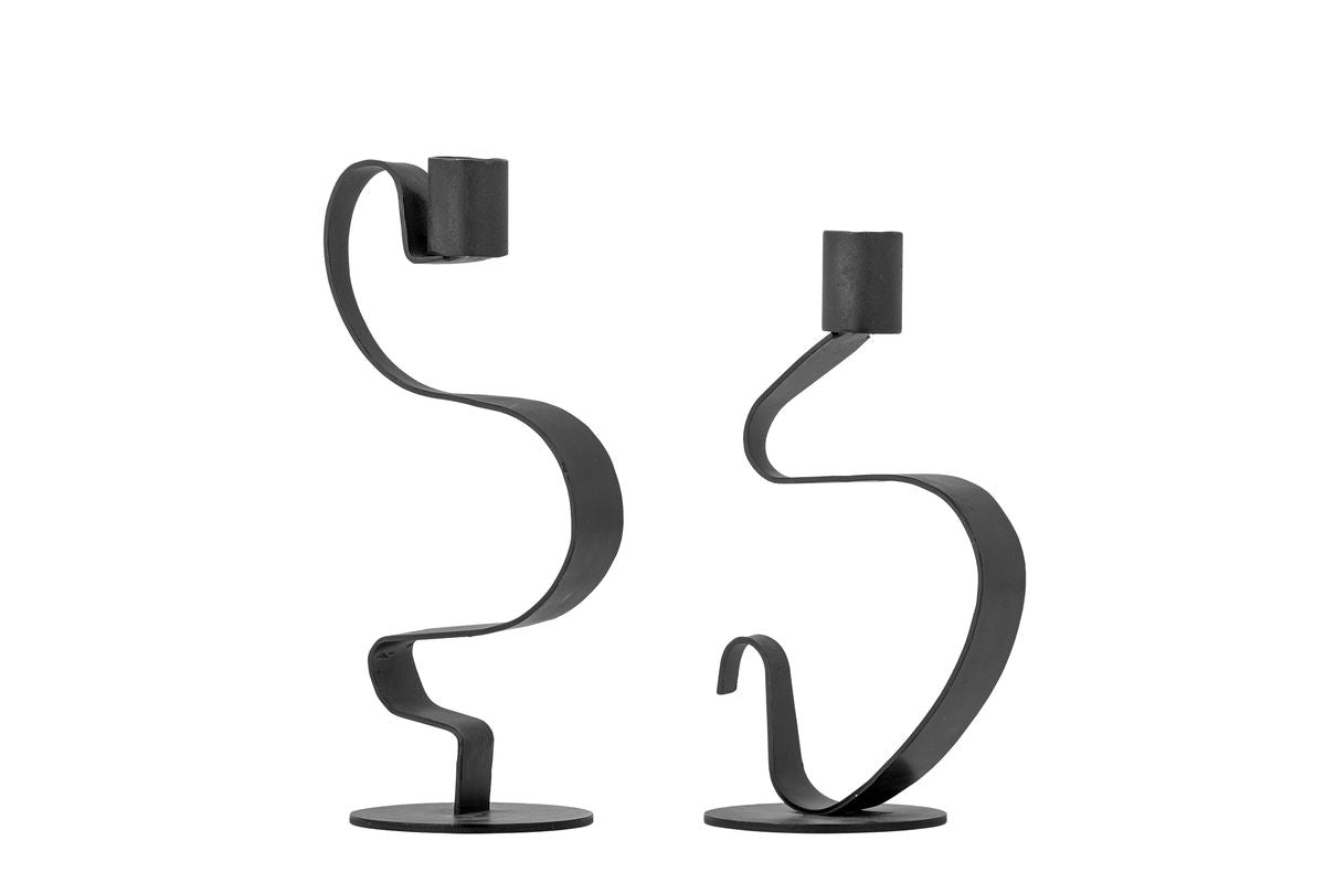 Kerzenhalter-Set Pak – Metall in Schwarz (2er-Set)