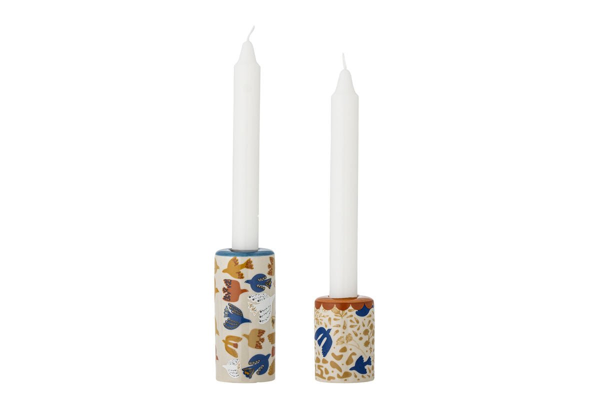 Kerzenhalter Relio – Steingut in Bunt(2er-Set)