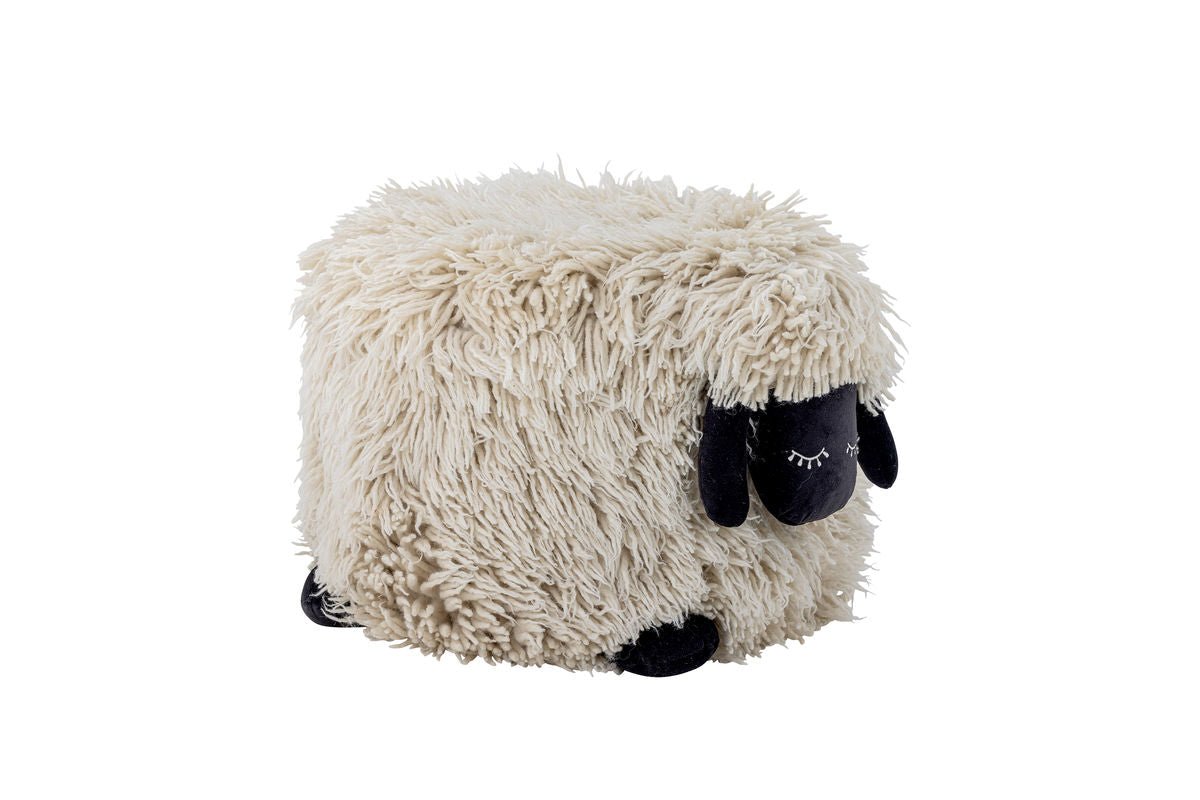 Kinder Sitzhocker Wolki – Kuscheliger Sitzhocker in Schafsoptik