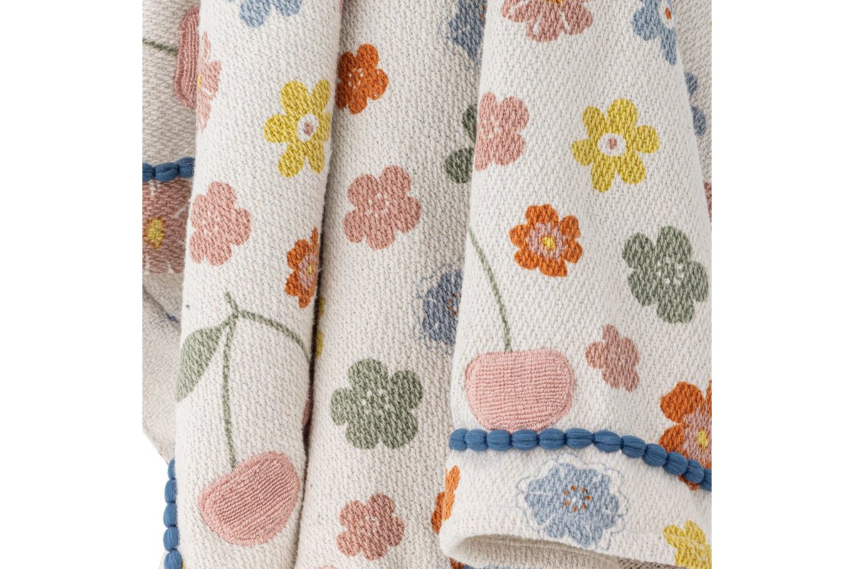 Tagesdecke Lilia - Bunt, aus recycelter Baumwolle