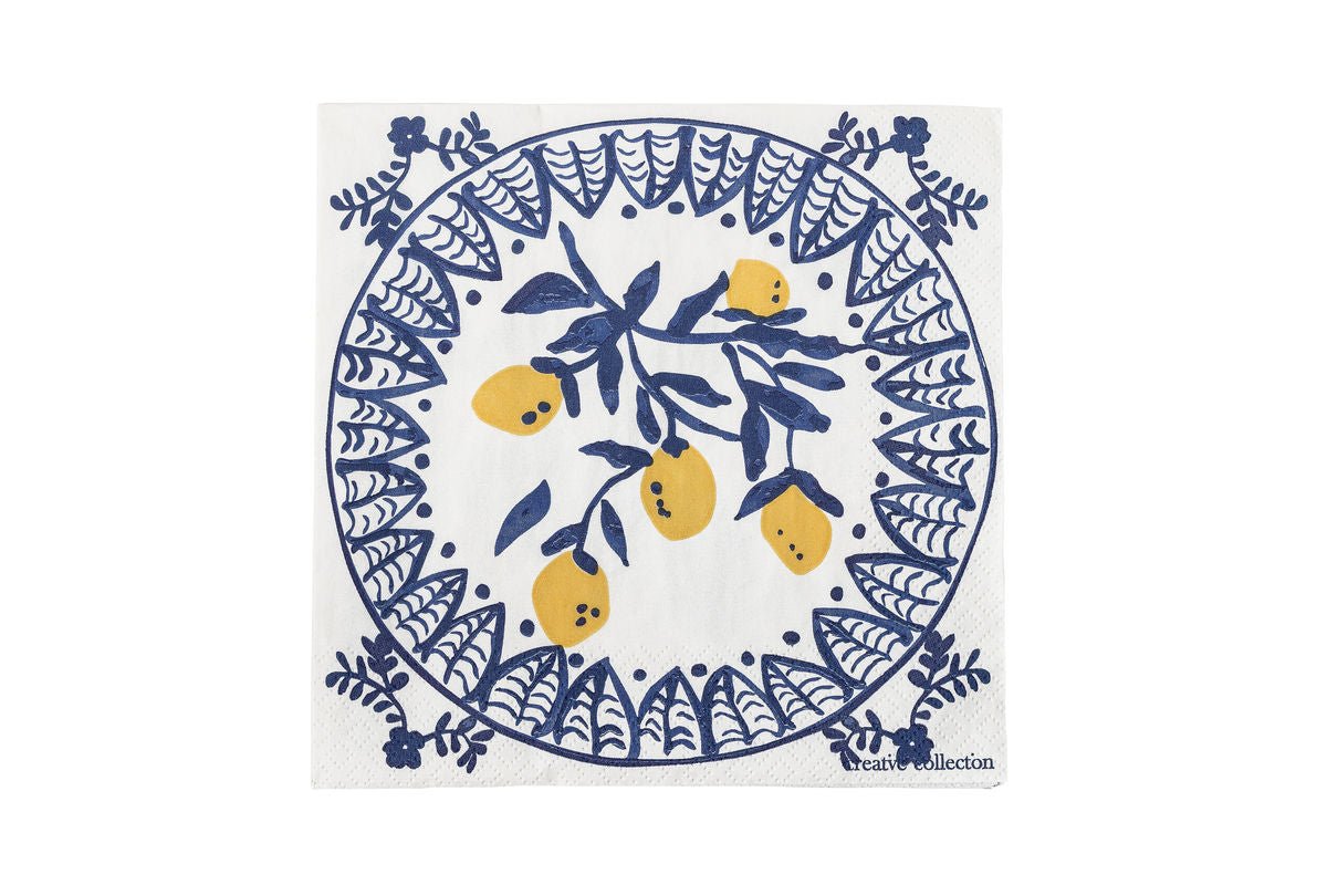 Papierservietten Azzura – 33 × 33 cm, 20 Servietten - mediterranes Design