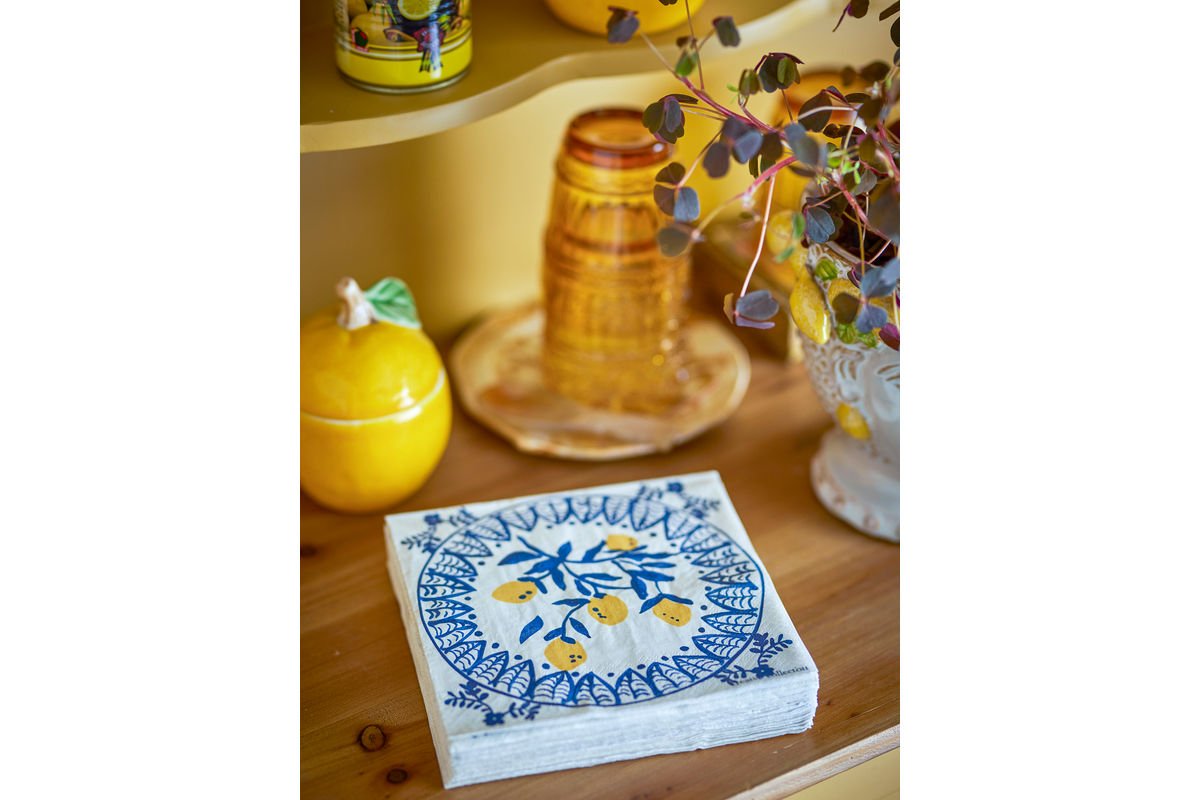 Papierservietten Azzura – 33 × 33 cm, 20 Servietten - mediterranes Design
