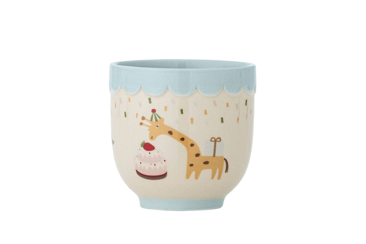 Kinder Tasse Josie - Steingut-Tasse mit Figuren & blauem Inneren
