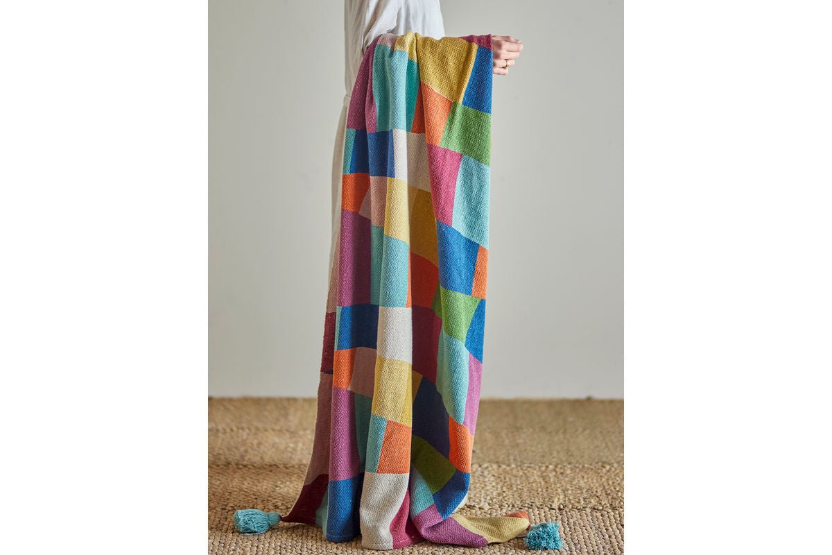 Kindertagesdecke Palma – Bunte Decke aus recycelter Baumwolle