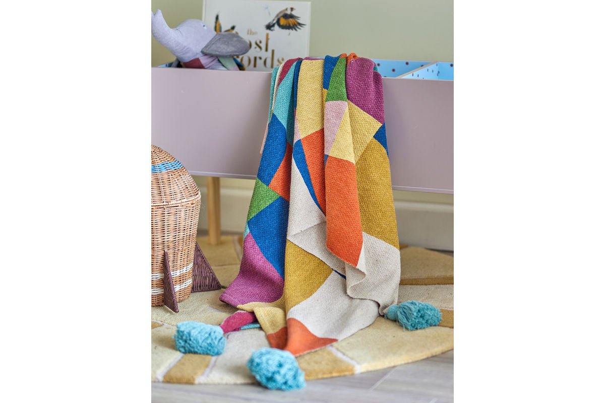 Kindertagesdecke Palma – Bunte Decke aus recycelter Baumwolle