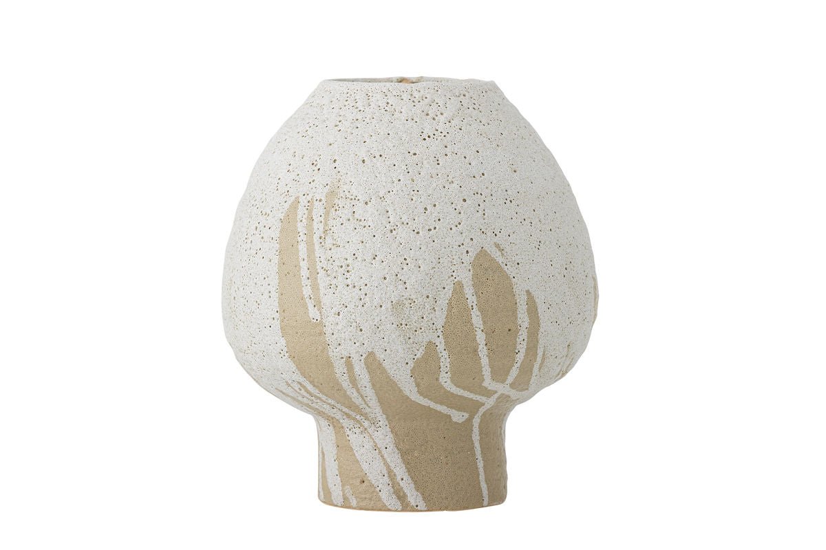 Vase „Lina“ – Naturfarbenes Steingut