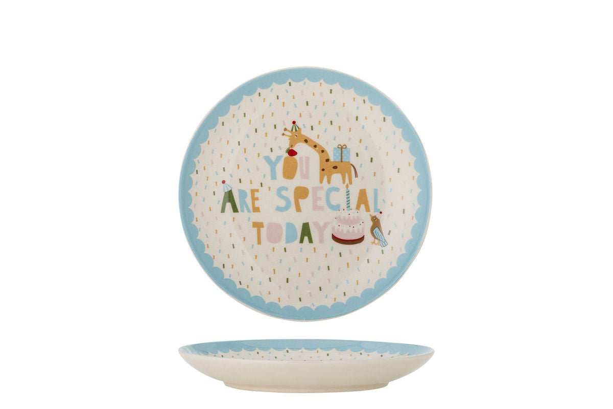 Teller Eirvik – Blau, gefertigt aus Steingut