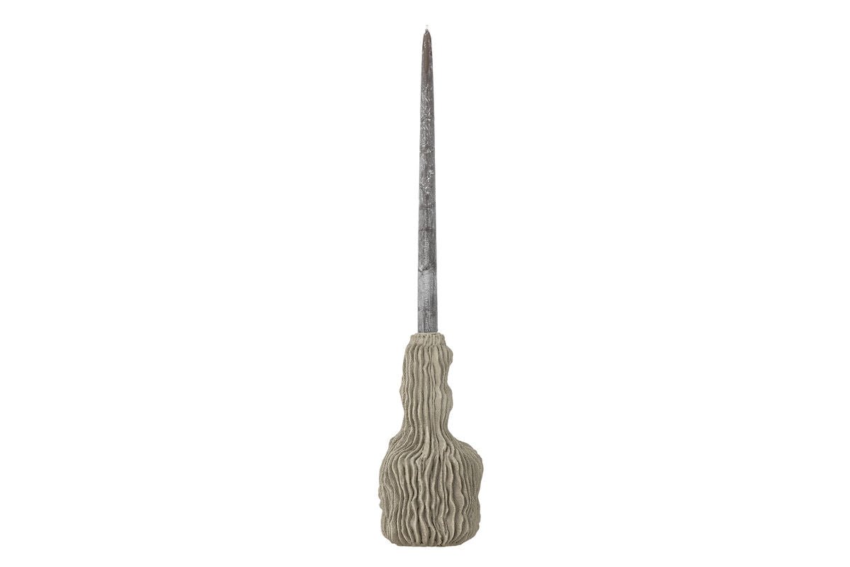 Kerzenhalter Nora – Graues Polyresin