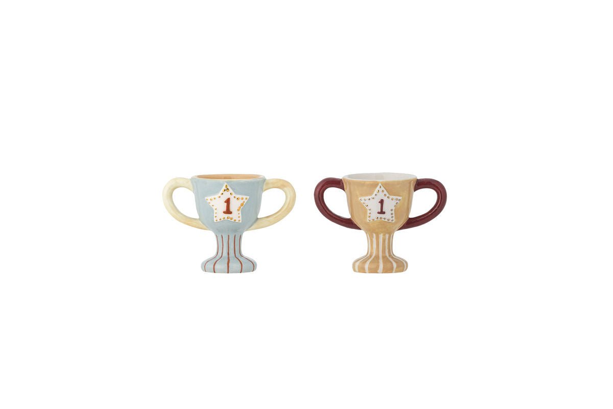 2er Set Eierbecher – Bunt, aus Steingut