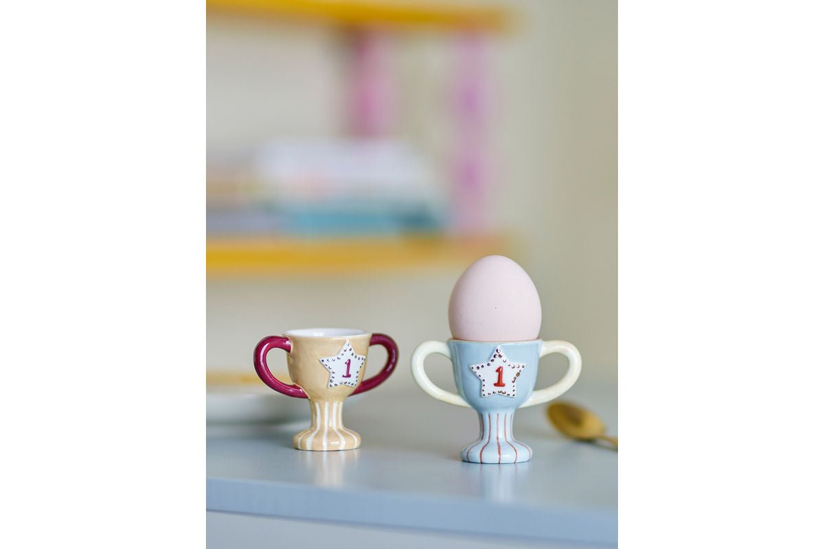 2er Set Eierbecher – Bunt, aus Steingut