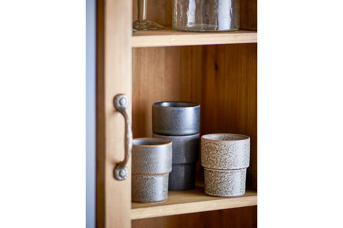 Becher-Set Varnö – Braun Steingut (4-teilig)