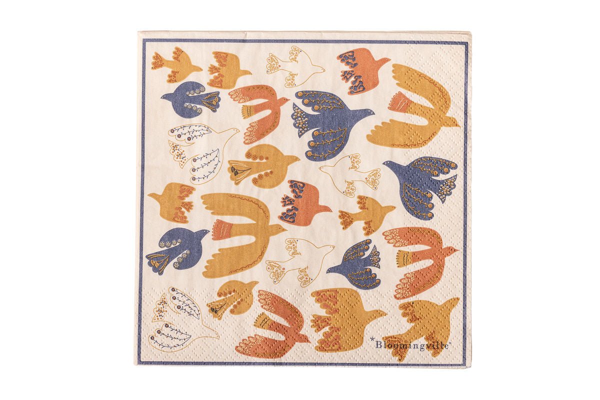 Papierserviette Viva – 33 × 33 cm, 20 Stück grafisches Design in Bunt