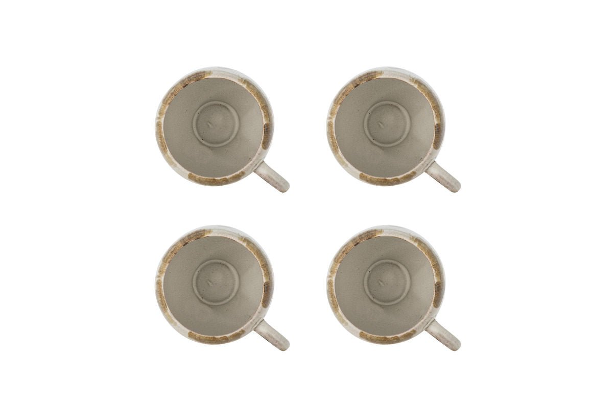 Tassen-Set „Salen“ – Braunes Steingut (4-teilig)