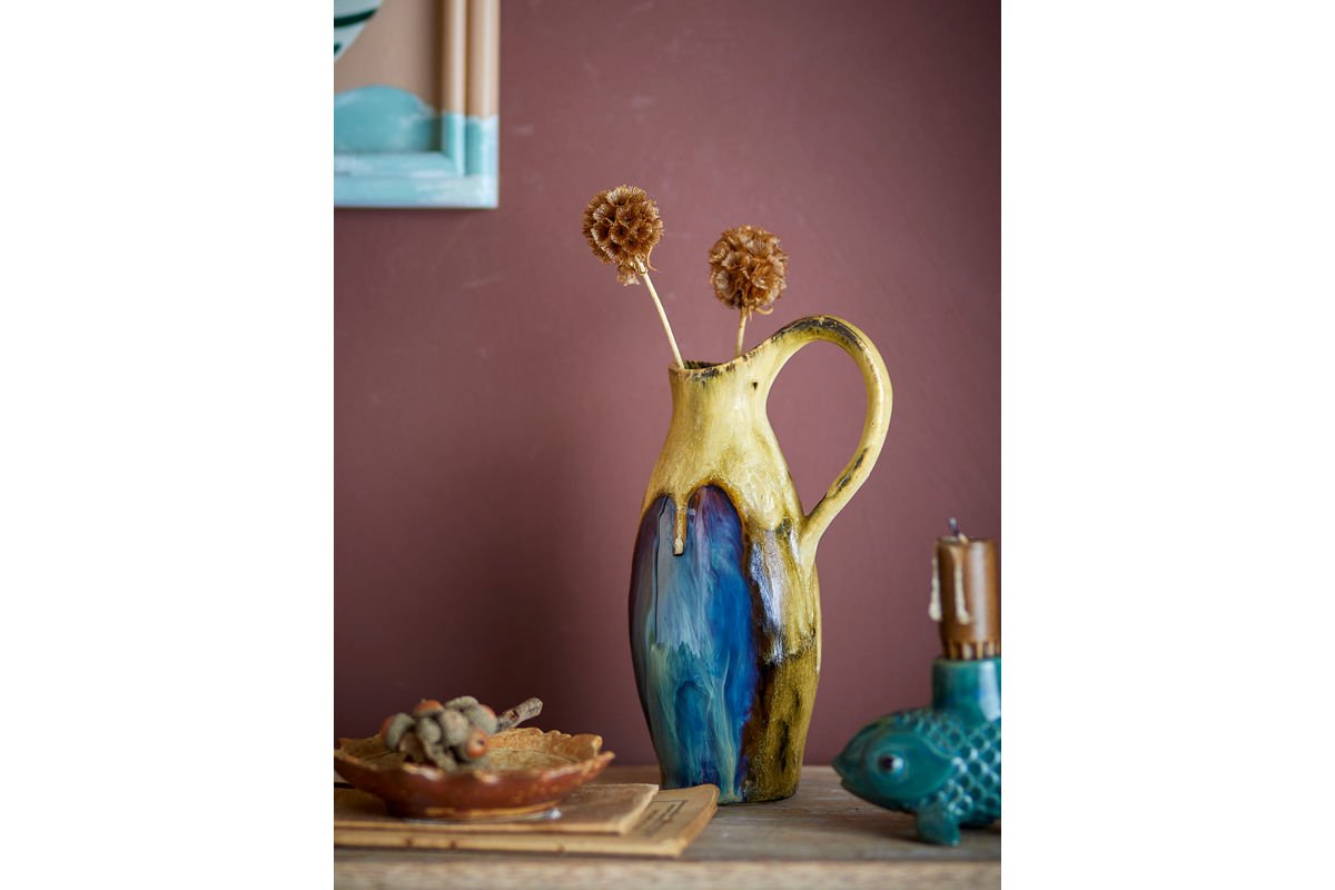 Vase „Marivo“ – Steinzeug mit metallischer Glasur