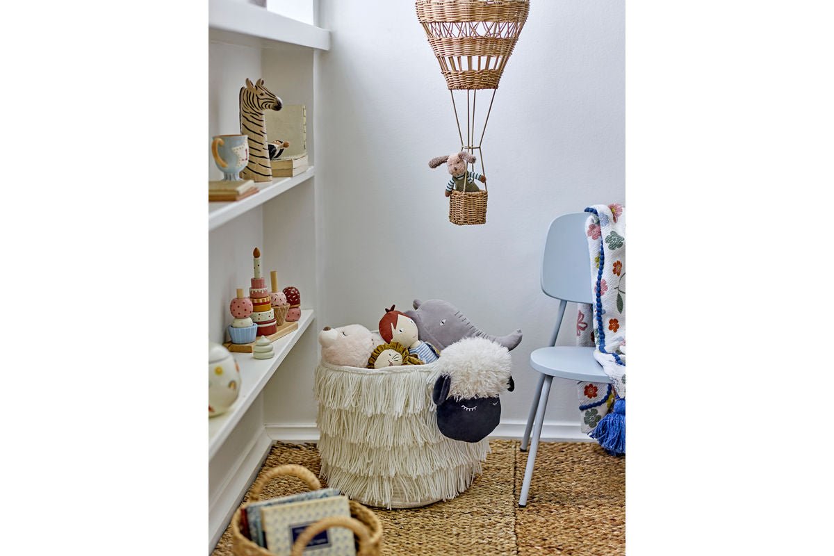 Kinder Korb Wolki – Flauschiger Kinderkorb in Schafsoptik