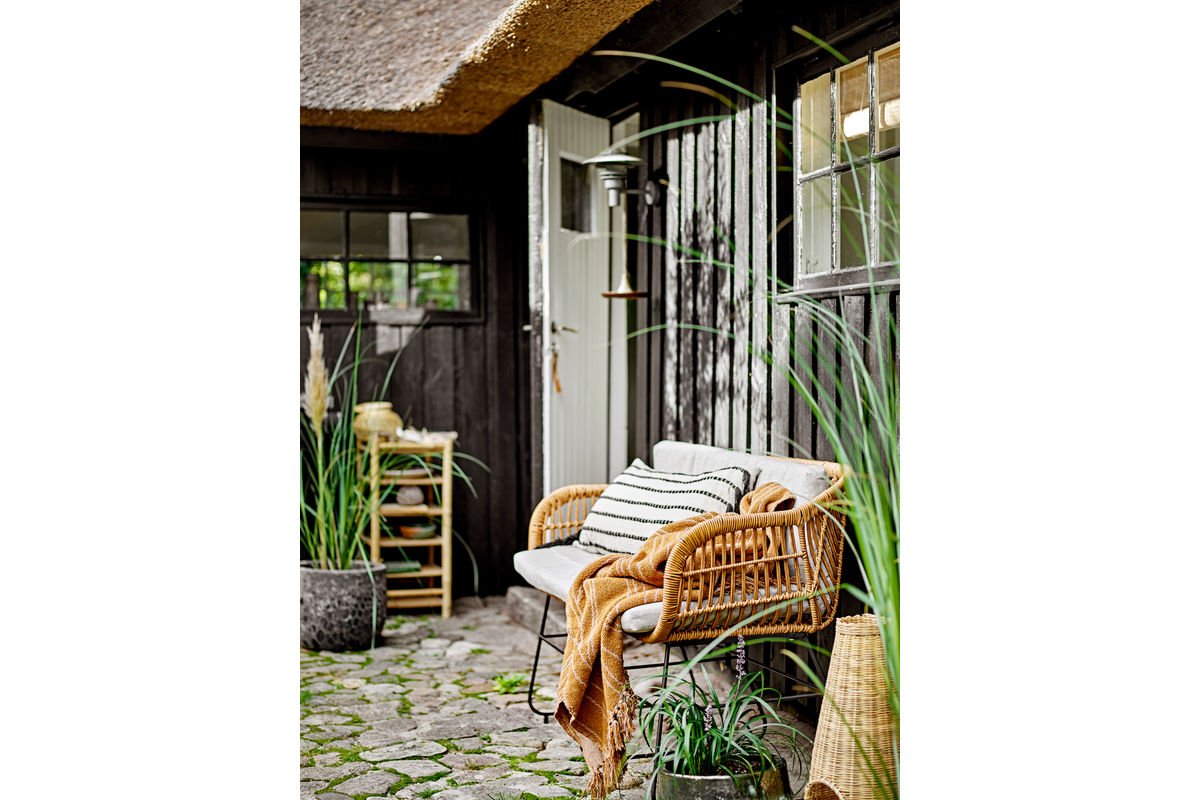 Überwurfdecke Koa – Braun, aus recycelter Baumwolle