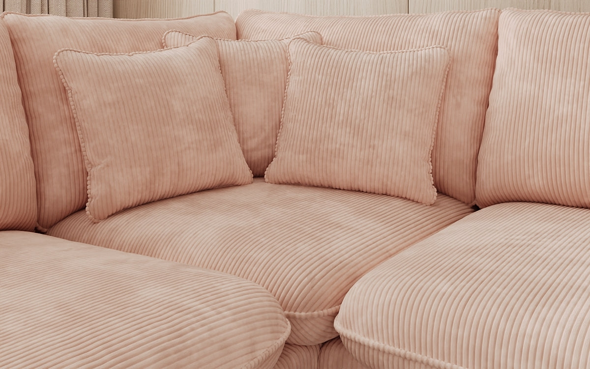 Designer Ecksofa Laguna mit Metallfüße in Cord