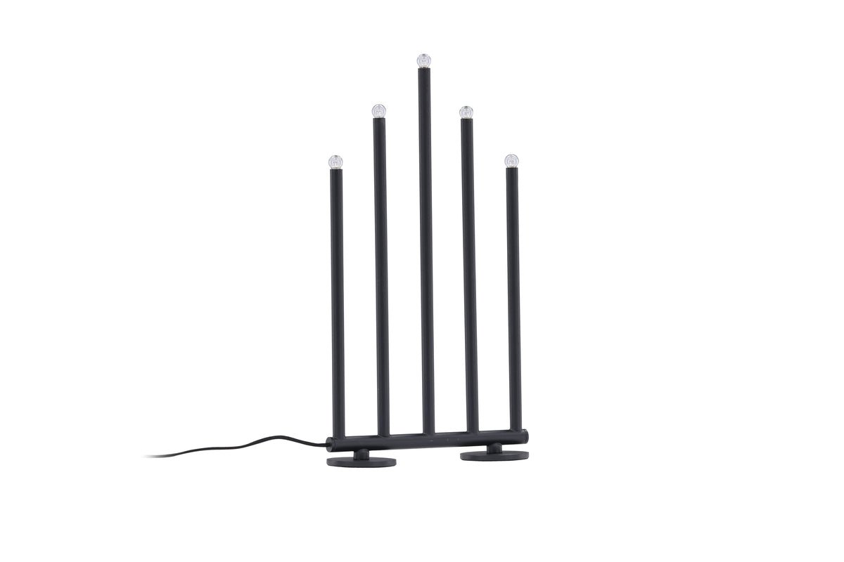 Weihnachtskerzenleuchter Schneefall - 5 Kerzen in Silber oder Schwarz