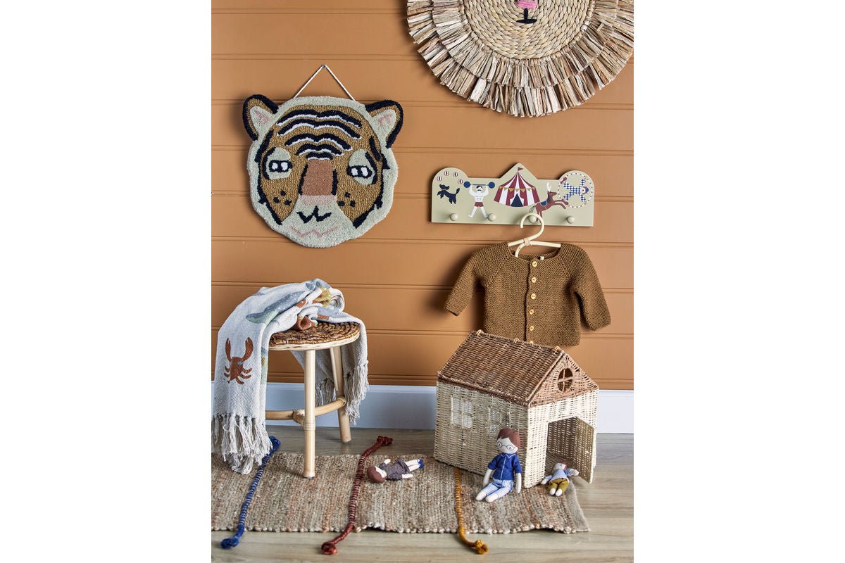 Kinder-Garderobe Naomi - bunte Wandgarderobe mit Zirkusmotiv für Kinderzimmer