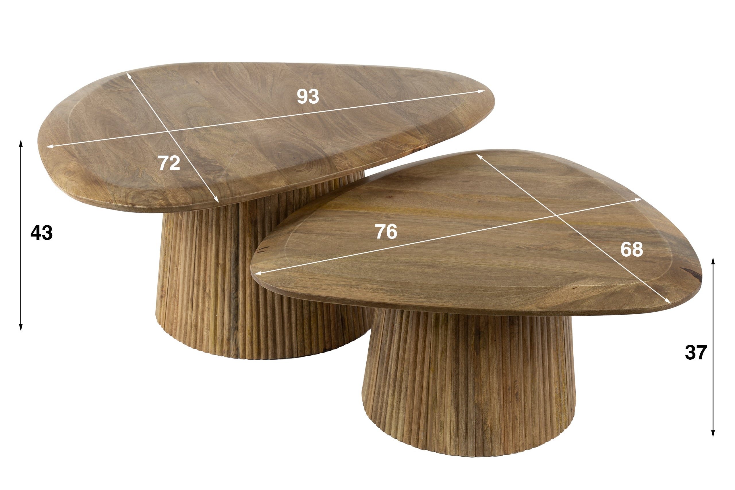 Couchtisch Arenza - 2er Set aus Mangoholz