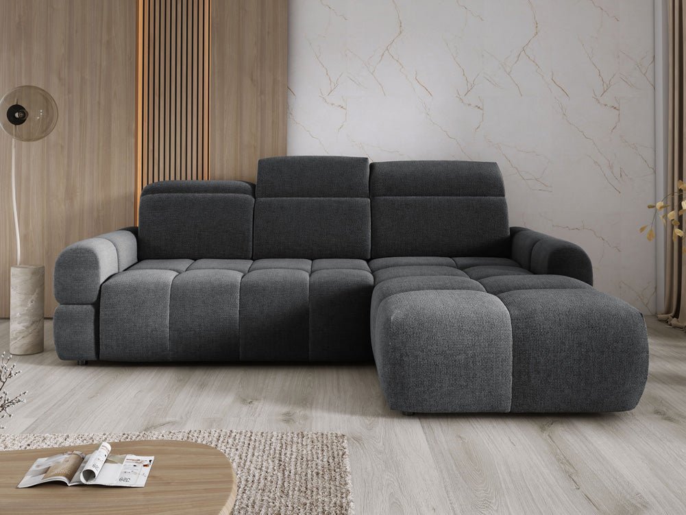 Designer Sofa Arosa L mit elektrischer Schlaffunktion in Bouclé