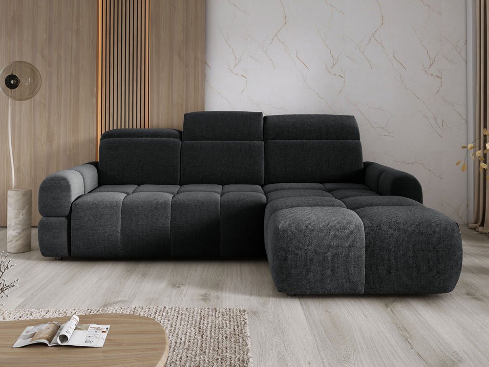 Designer Sofa Arosa L mit elektrischer Schlaffunktion in Bouclé
