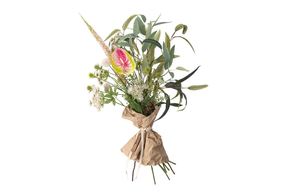 Künstlicher Blumenstrauß Belluno – Blüten in Creme- & Rosétönen