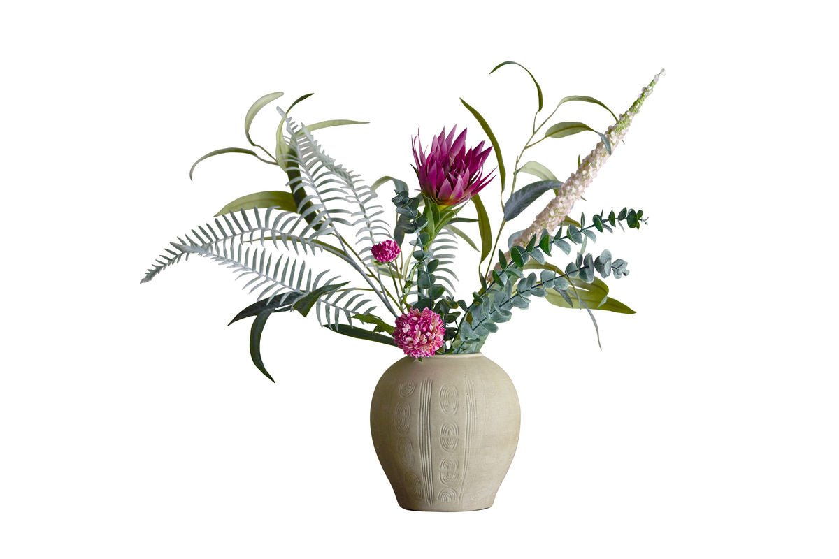Künstlicher Blumenstrauß Imperia – Kräftige Rot- & Grüntöne