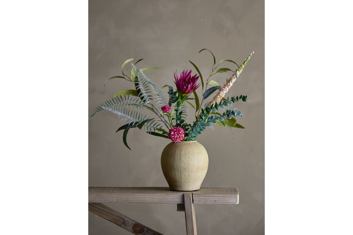 Künstlicher Blumenstrauß Imperia – Kräftige Rot- & Grüntöne