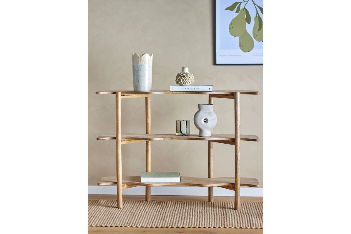 Bücherregal Reno – FSC®-zertifiziertes Mangoholz im natürlichen Design