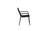 2er Set - Gartenstuhl Amy aus Aluminium in Schwarz, Beige