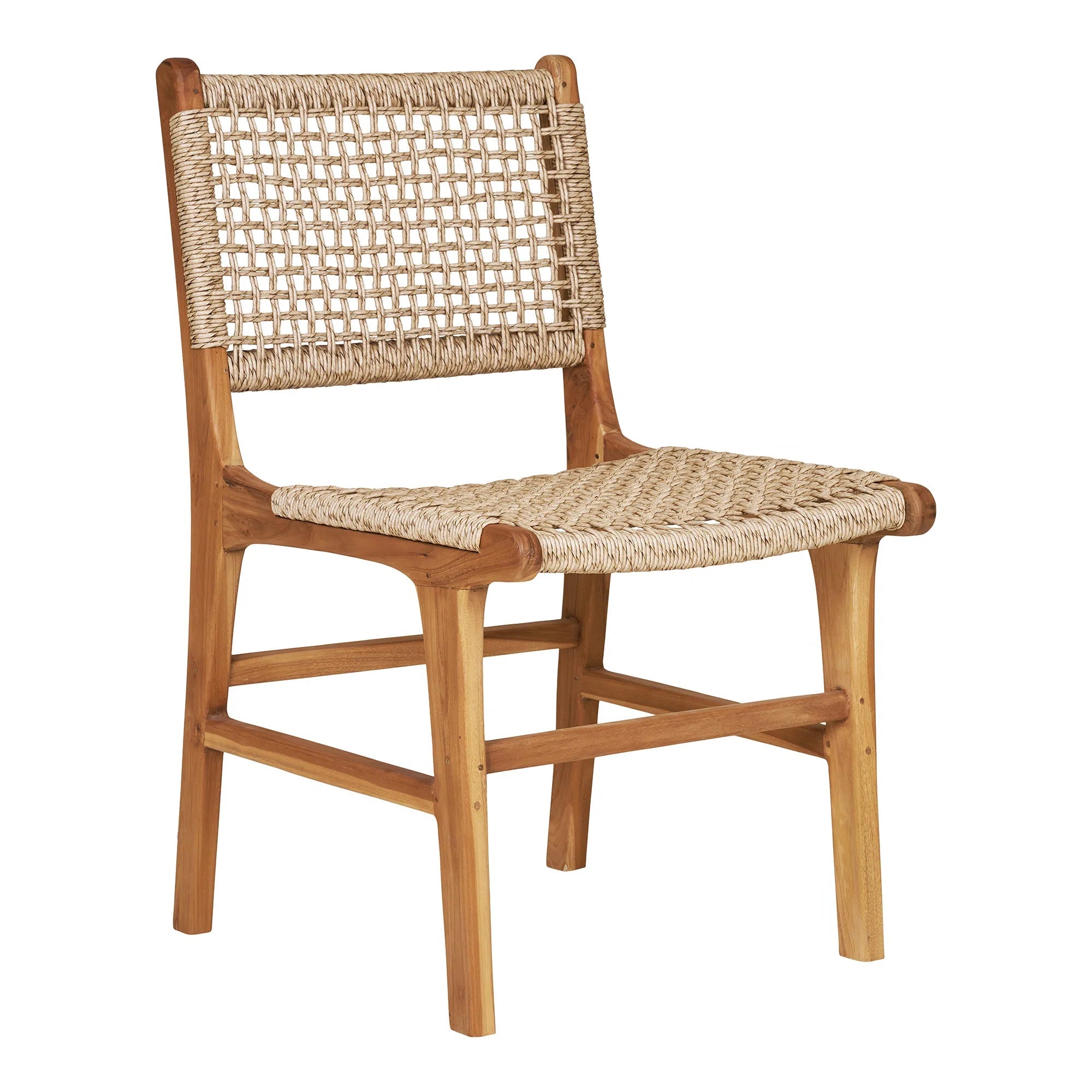 2er Set - Gartenstuhl Capri ohne Armlehne aus Teakholz