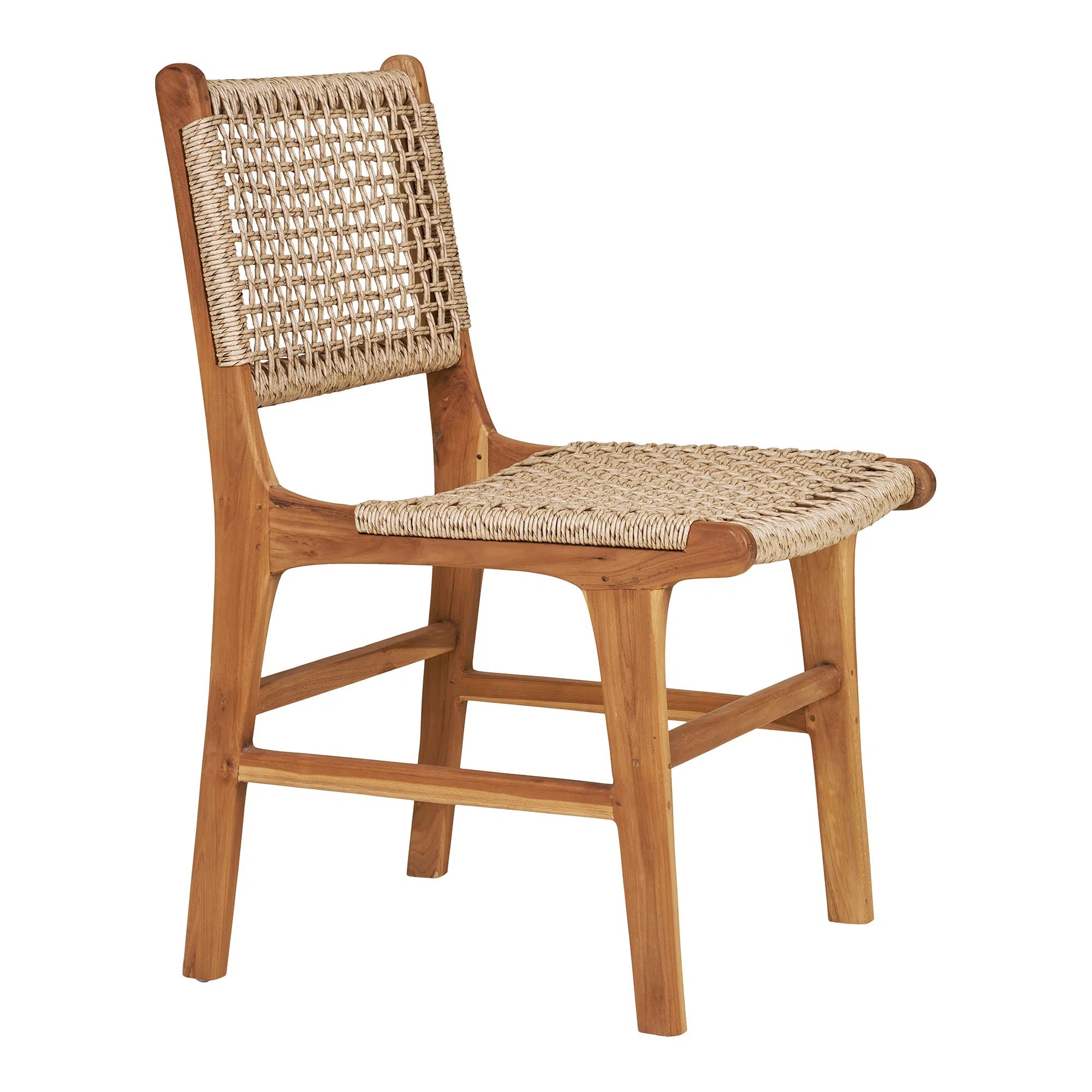 2er Set - Gartenstuhl Capri ohne Armlehne aus Teakholz